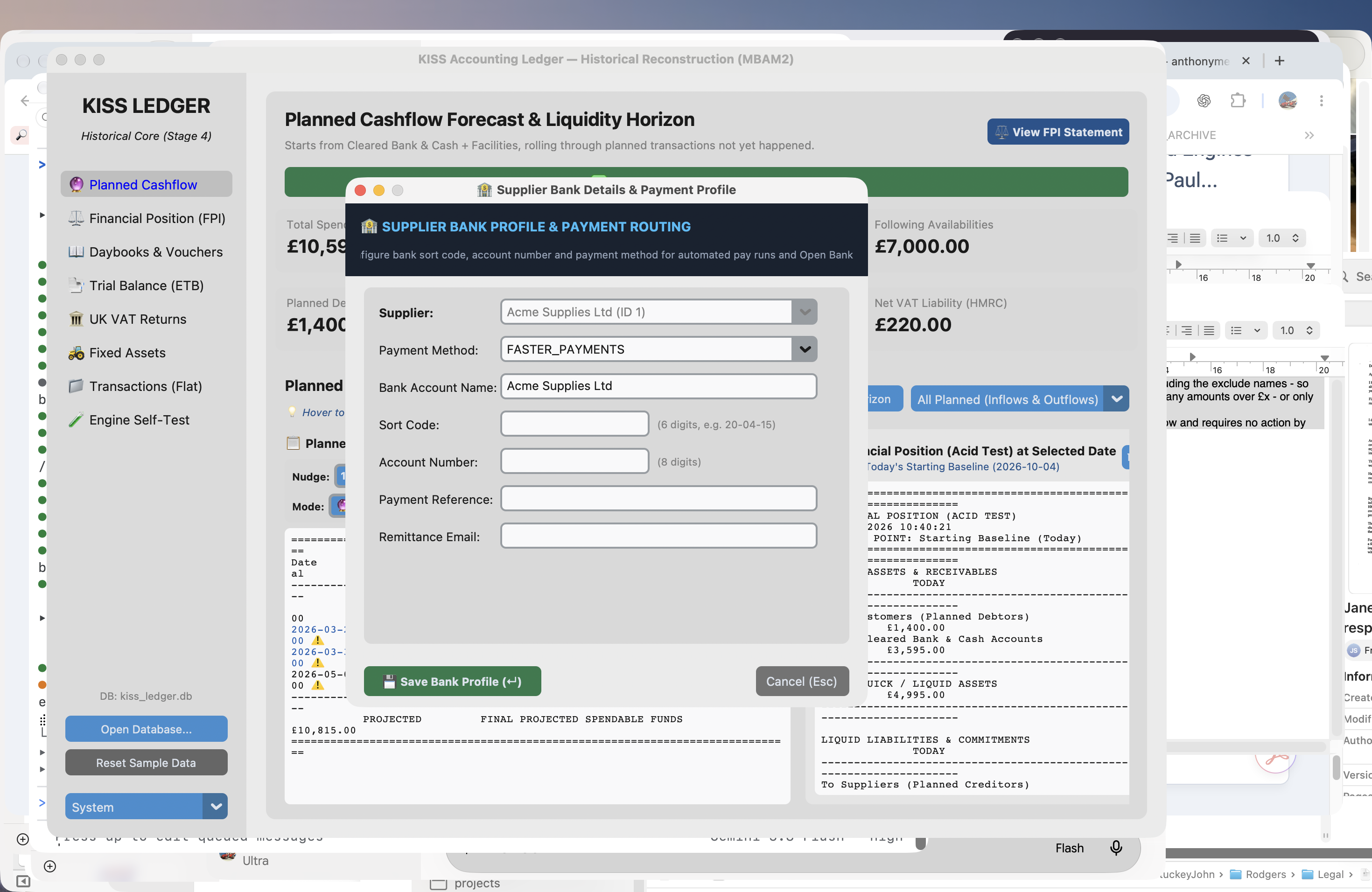 Supplier Bank Profile Manager